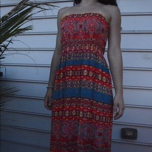 • Boho Pattern Maxi Dress •